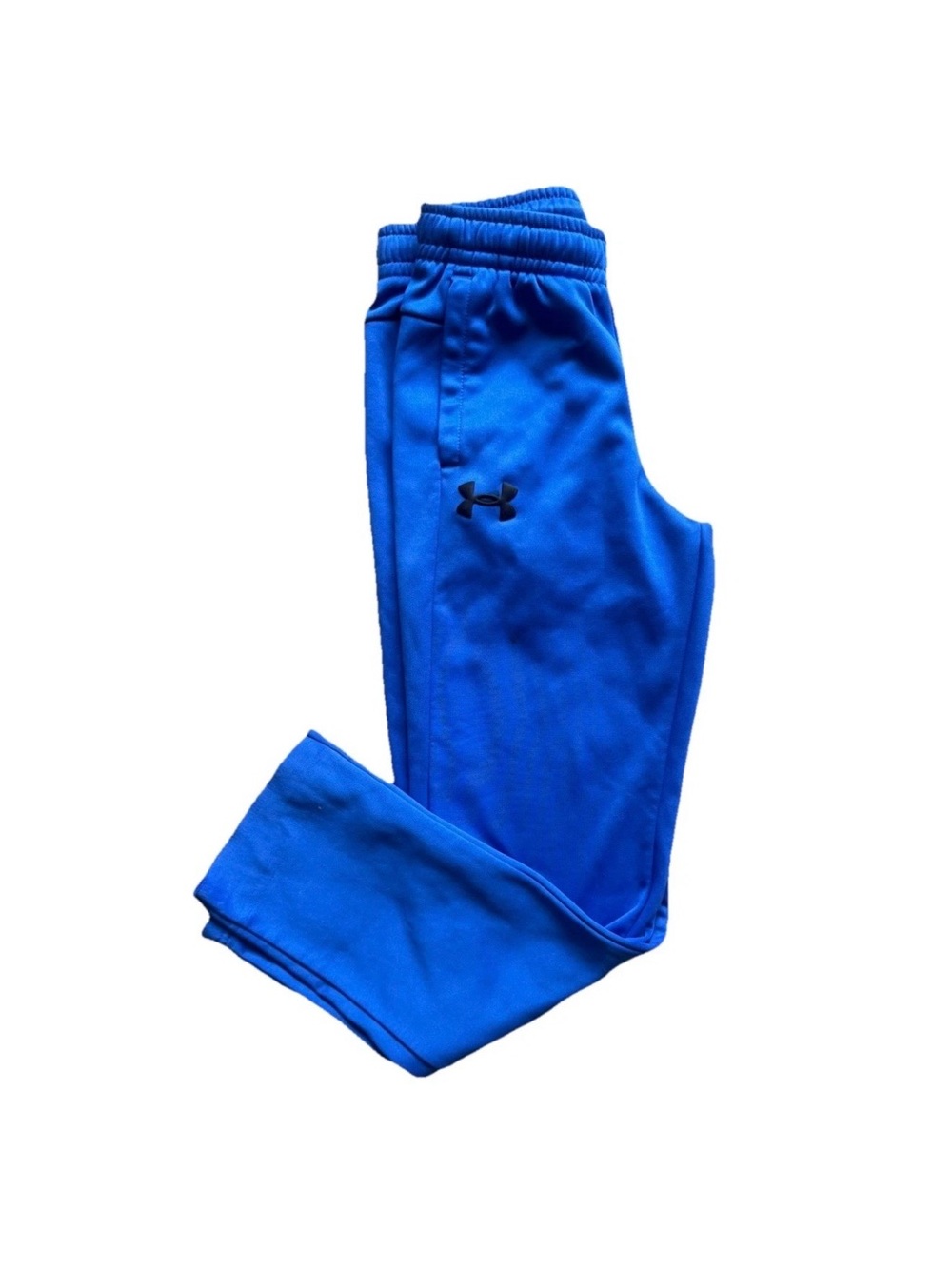 Under Armour Boys YM Royal Blue Athletic Track Pants Joggers Fleece *READ*